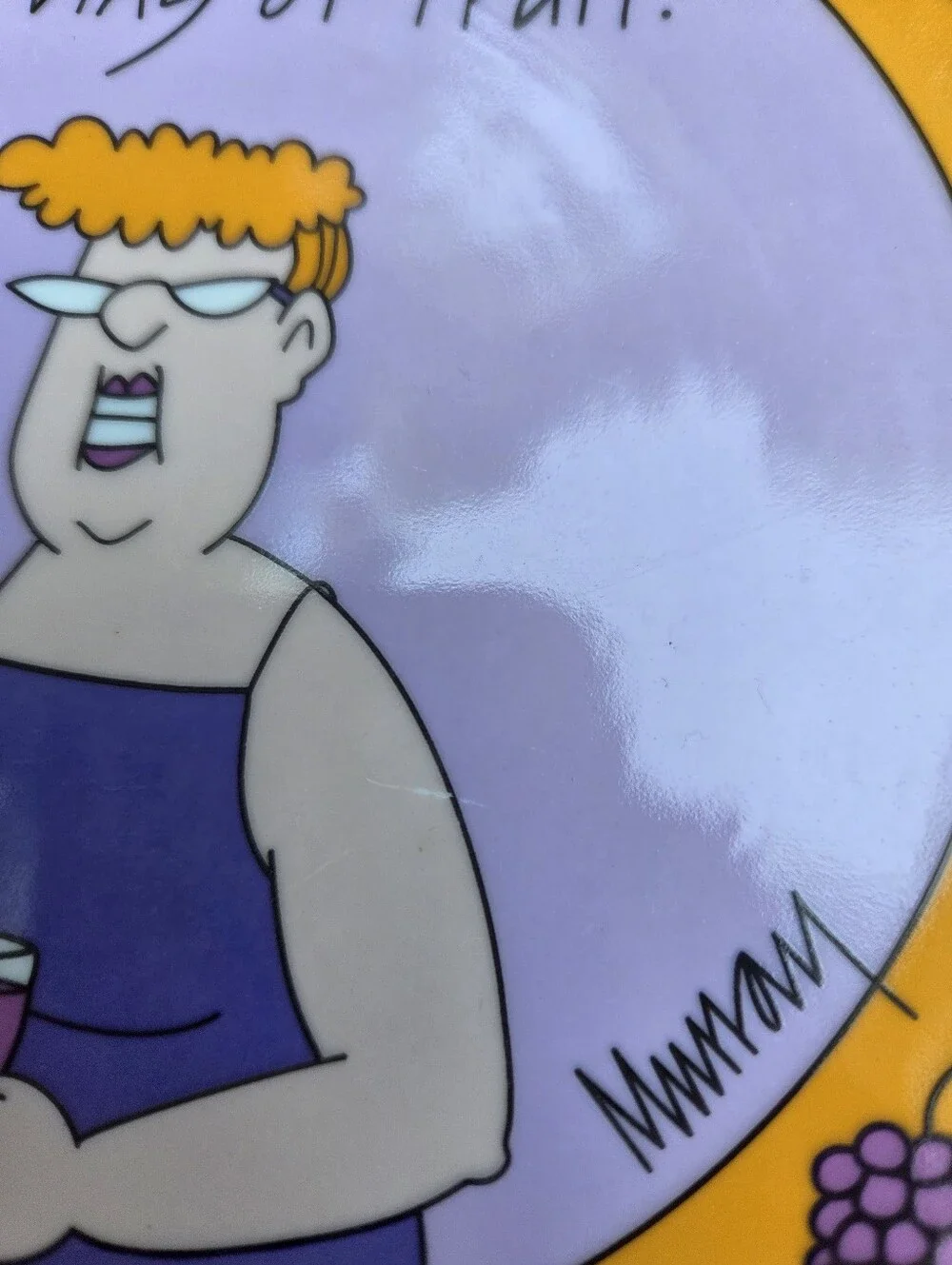 Murray's Law Set of 4 Humorous Cocktail / Appetizer Plates Cartoon Illustrations
